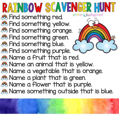Rainbow Scavenger Hunt 