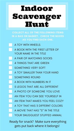 Indoor Scavenger Hunt 